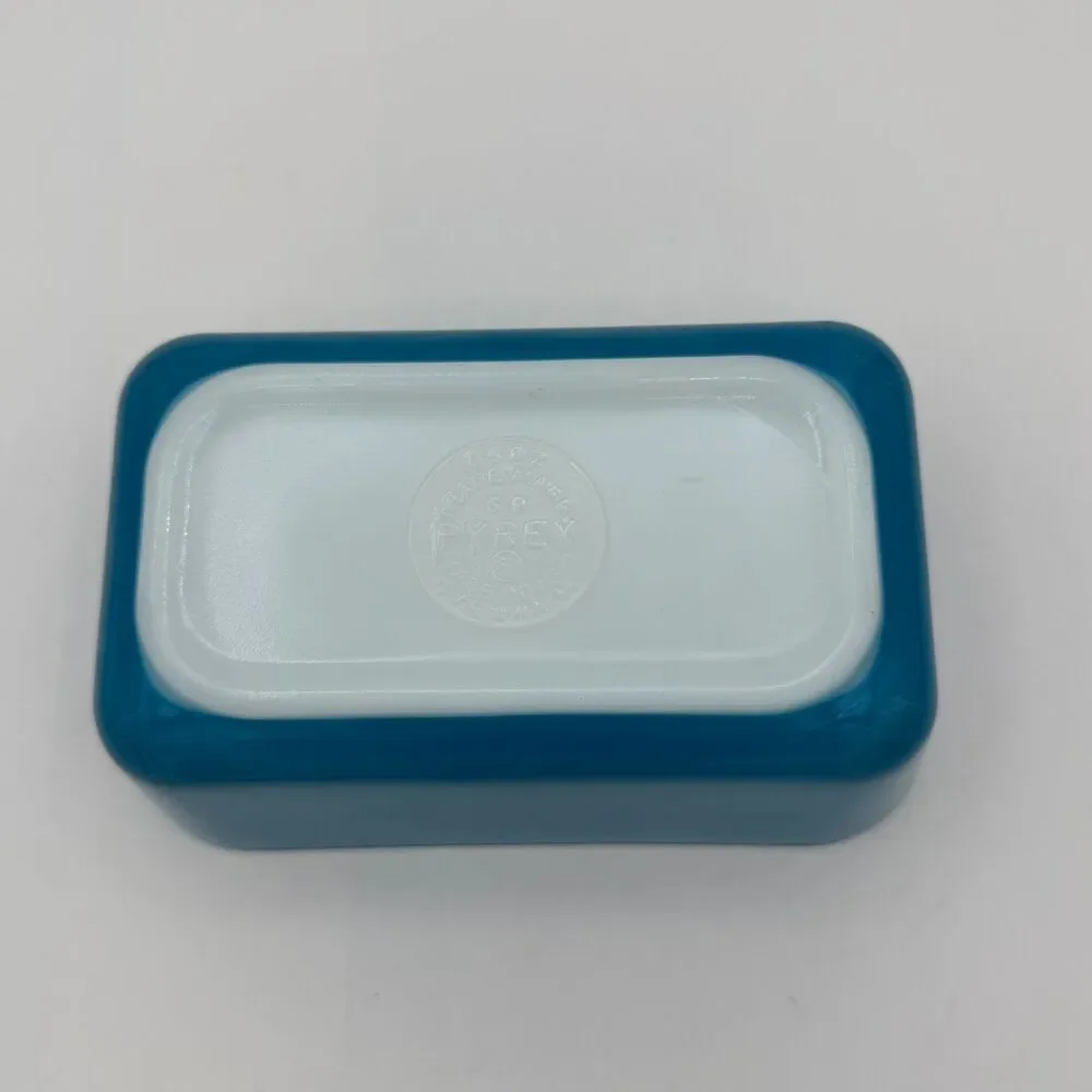 Vintage Pyrex 502 Refrigerator Dish ~ Turquoise Blue 1½ Qt Mid Century